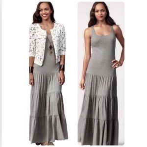 CAbi Resort Tiered Maxi Dress Size M